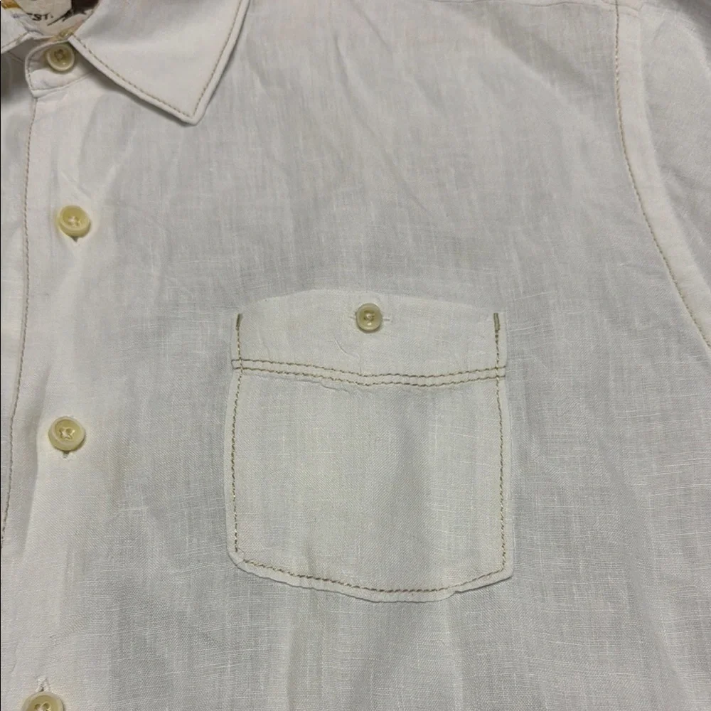 Tommy Bahama Mens XL 100% Linen Authentic Fit Button Front Shirt Camp Travel